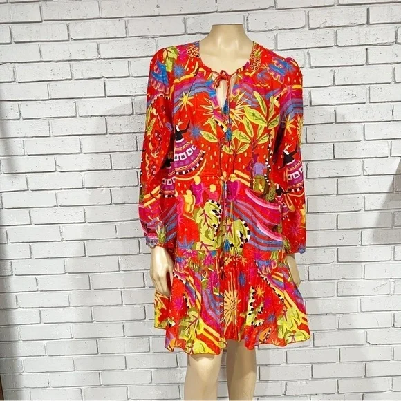 Farm Rio Women’s Magic Forest Cotton Dress - Picture 8 of 12